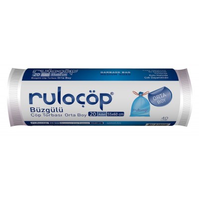 Büzgülü Çöp Torbası Orta Boy Kokusuz ( 55x60 )